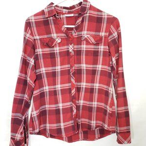 Columbia Flannel Red Multicolor Size Small  Lagenlook Outdoors Western Retro